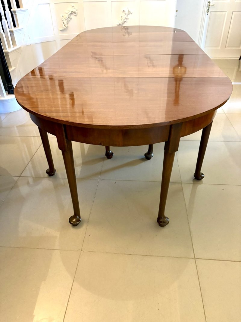 Antique Rare Georgian Figured Mahogany Metamorphic Dining Table Console Pair 12 Seater - Image 13